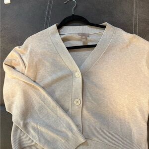 H&M Beige Button-Up Cardigan
